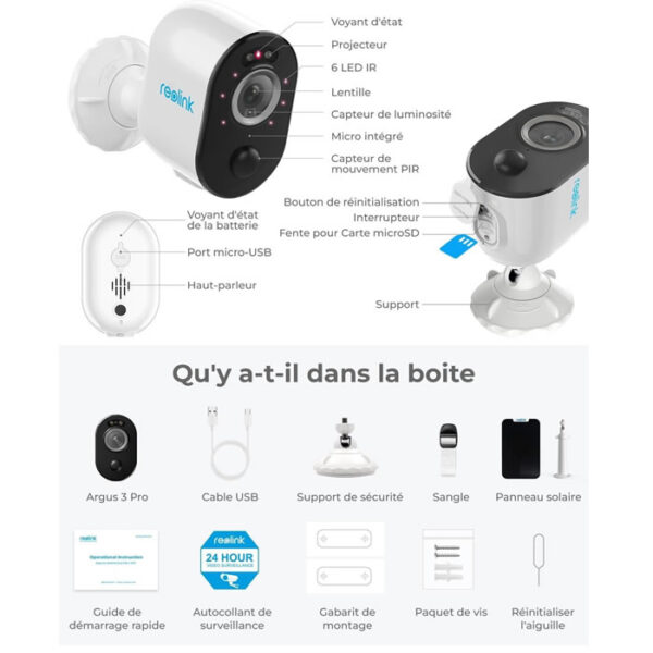 Caméra de Surveillance PoE, 5MP avec panneau solaire – Image 2