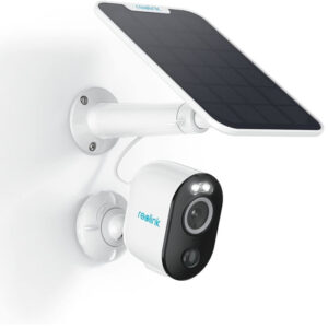Caméra de Surveillance PoE, 5MP avec panneau solaire
